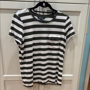 Lauren Ralph Lauren White and Green Short Sleeve Tee